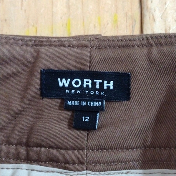 Worth New York Vintage Brown Wide Leg Lillian Ankle Pant Size 12 - Picture 8 of 11